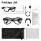 Lunettes Caméra Intelligentes IA 5 MP Avec Appels Vocaux Vidéo 1080p WiFi Assistant Vocal Et Stockage 16 Go - www.yonis-shop.com