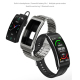 Bracelet Connecté Élégant en Cuir 1.14 Pouces Gestion du Sommeil et Suivi de l'Oxygène Sanguin Compatible iOS Android - www.y...
