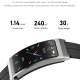 Bracelet Connecté Élégant en Cuir 1.14 Pouces Gestion du Sommeil et Suivi de l'Oxygène Sanguin Compatible iOS Android - www.y...