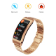 Bracelet Connecté Élégant en Cuir 1.14 Pouces Gestion du Sommeil et Suivi de l'Oxygène Sanguin Compatible iOS Android - www.y...