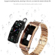 Bracelet Connecté Élégant en Cuir 1.14 Pouces Gestion du Sommeil et Suivi de l'Oxygène Sanguin Compatible iOS Android - www.y...