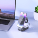 Chargeur Sans Fil Magnétique 3 En 1 Pliable Pour Smartphone Écouteurs Et Apple Watch 15 W Avec Éclairage Ambiant - www.yonis-...