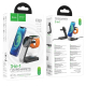Chargeur Sans Fil Magnétique 3 En 1 Pliable Pour Smartphone Écouteurs Et Apple Watch 15 W Avec Éclairage Ambiant - www.yonis-...