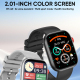 Montre Connectée Sport Écran Carré 2 Pouces Appel BT Suivi Fréquence Cardiaque Pression Artérielle Oxygène Sommeil Étanche IP...