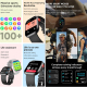 Montre Connectée Sport Écran Carré 2 Pouces Appel BT Suivi Fréquence Cardiaque Pression Artérielle Oxygène Sommeil Étanche IP...