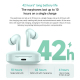 Ecouteurs Bluetooth Sans Fil Réduction Active De Bruit 3 Modes Étanches IP54 Chargement Rapide Type-C Connexion Intelligente ...