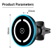 Support Téléphone Voiture Chargeur Sans Fil Qi 15W Aimant N52 Rotation 360° Compatible Appareils Qi Avec Câble - www.yonis-sh...