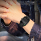 Montre Connectée Résistante HD 1.96 Pouces Bluetooth Appels Moniteur Sommeil Oxymètre Étanche Or Noir - www.yonis-shop.com