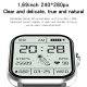 Montre Connectée Étanche IP67 Écran TFT 1.69 Pouces Contrôle Musique Appels Bluetooth Suivi Cardiaque Tension Artérielle Brac...
