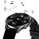 Montre Connectée Santé avec Écran Rond 1.32 Pouces Bracelet Cuir Surveillance Température Corporelle ECG Tension Artérielle A...