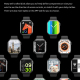 Montre Connectée 2.05 Pouces Écran Tactile Appels Bluetooth Surveillance Oxygène Sanguin Étanche IP68 Charge Sans Fil Multisp...