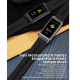 Montre Connectée Luxe 1.57 Pouces Bluetooth Appels et Oreillette Détachable IP67 en Cuir Argenté Fonctions Santé et Sport Com...