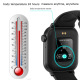 Montre Connectée Sport Écran TFT HD 1.81 Pouce Suivi Cardiaque Température Corporelle Autonomie 3 À 7 Jours Android IOS - www...