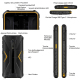 Smartphone Incassable 4G Android 13 IP68 Étanche Écran 5.45 Pouces Mémoire 4GB+64GB Appareil Photo 13MP Batterie 4860mAh - ww...