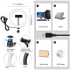 Anneau Lumineux LED 20 cm Pour Vlogging Selfies Et Vidéos USB À Intensité Réglable 3 Modes Avec Pince Smartphone - www.yonis-...