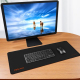Tapis De Souris Antidérapant Lavable Pour Bureau 30x70cm Noir En Mousse Naturelle Surface Tissée Réactive Design Stable Et Du...