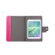 Housse universelle rose ouverte pour tablette tactile avec intérieur gris et attaches de maintien ajustables - Yonis Y-heu8