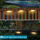 Lampes Solaires LED Pour Escaliers Extérieurs 12 Pièces Étanches IP65 Blanc Chaud Marron Allumage Automatique 8 À 10 Heures -...