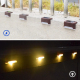 Lampes Solaires LED Pour Escaliers Extérieurs 12 Pièces Étanches IP65 Blanc Chaud Marron Allumage Automatique 8 À 10 Heures -...