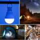 Ampoule LED Solaire USB Pour Camping Et Éclairage De Secours Extérieur 5 W IP65 Avec Crochet - www.yonis-shop.com