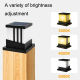 Lampe Solaire Extérieure Pour Potelet De Jardin Étanche IP65 Autonomie 8H30 3 Températures De Couleur Noir - www.yonis-shop.com