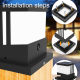 Lampe Solaire Extérieure Pour Potelet De Jardin Étanche IP65 Autonomie 8H30 3 Températures De Couleur Noir - www.yonis-shop.com