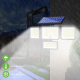 Lampe Solaire Murale Extérieure À Détecteur De Mouvement 208 LED 3 Modes IP44 Panneau Orientable - www.yonis-shop.com