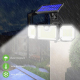 Lampe Solaire LED Extérieure À Détecteur De Mouvement 3 Modes IP65 Panneau Orientable Pour Jardin Et Allée - www.yonis-shop.com