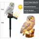 Lampe Solaire LED En Forme De Hibou Pour Jardin Et Pelouse IP65 En Résine Avec Allumage Automatique La Nuit - www.yonis-shop.com