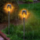 Lampes Solaires LED À Flamme Pour Jardin Et Pelouse Lot De 2 Étanches 12 LED Autonomie De 6 À 12 Heures - www.yonis-shop.com