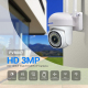 Caméra De Surveillance WiFi 3MP Vision Nocturne Couleur Détection De Mouvement Alarme Sonore Intercom Bidirectionnel IP66 Éta...