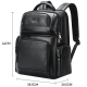Sac À Dos Ordinateur Grande Capacité En Cuir Véritable Avec Port USB Type-C - www.yonis-shop.com