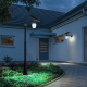 Lot De 2 Lampes Murales Solaires Pour Jardin IP65 Avec Capteur De Luminosité Et Panneau Orientable Autonomie 10 À 12 H - www....