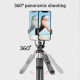 Perche À Selfie Bluetooth En Acier Inoxydable Avec Double Lumière Intégrée Rotation 360° Longueur Ajustable 1.8m Pour Photos ...