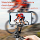 Perche À Selfie Bluetooth En Acier Inoxydable Avec Double Lumière Intégrée Rotation 360° Longueur Ajustable 1.8m Pour Photos ...