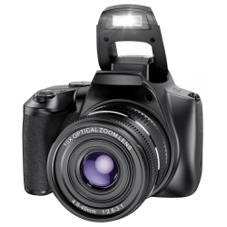Appareil Photo Numérique 64MP 4K Écran 3 Pouces Zoom Optique 10X Zoom Numérique 4X Stabilisation Électronique WiFi Carte Mémoire 32G