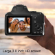 Appareil Photo Numérique 64MP 4K Écran 3 Pouces Zoom Optique 10X Zoom Numérique 4X Stabilisation Électronique WiFi Carte Mémo...