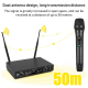 Système De Microphone Sans Fil UHF FM Avec Transmission Sécurisée Et Haute Sensibilité Pour Performances Scéniques Et Événeme...