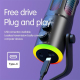 Microphone RGB Avec Réduction De Bruit Pour Streaming Enregistrement Et Gaming - www.yonis-shop.com