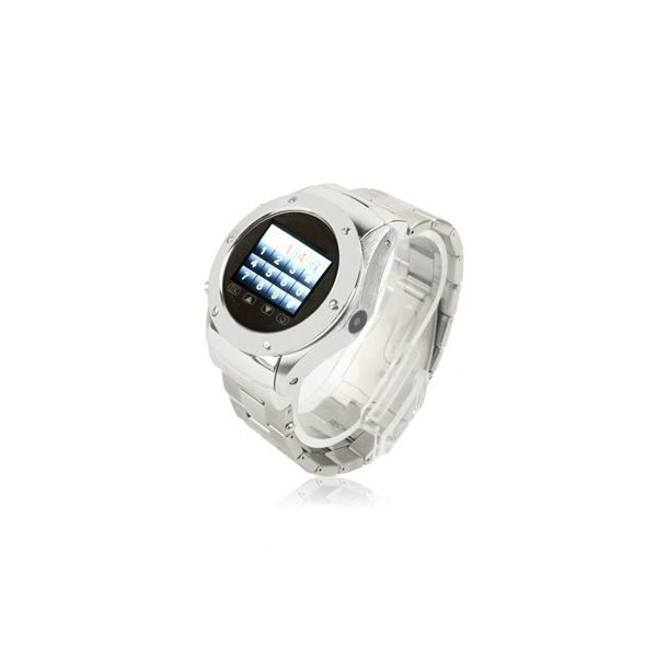 Montre t&eacute;l&eacute;phone cam&eacute;ra argent