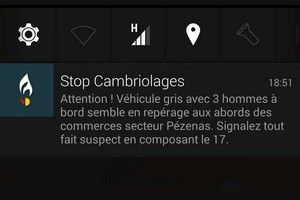 Application stop cambriolages