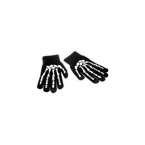 gant tactile noir halloween smartphone