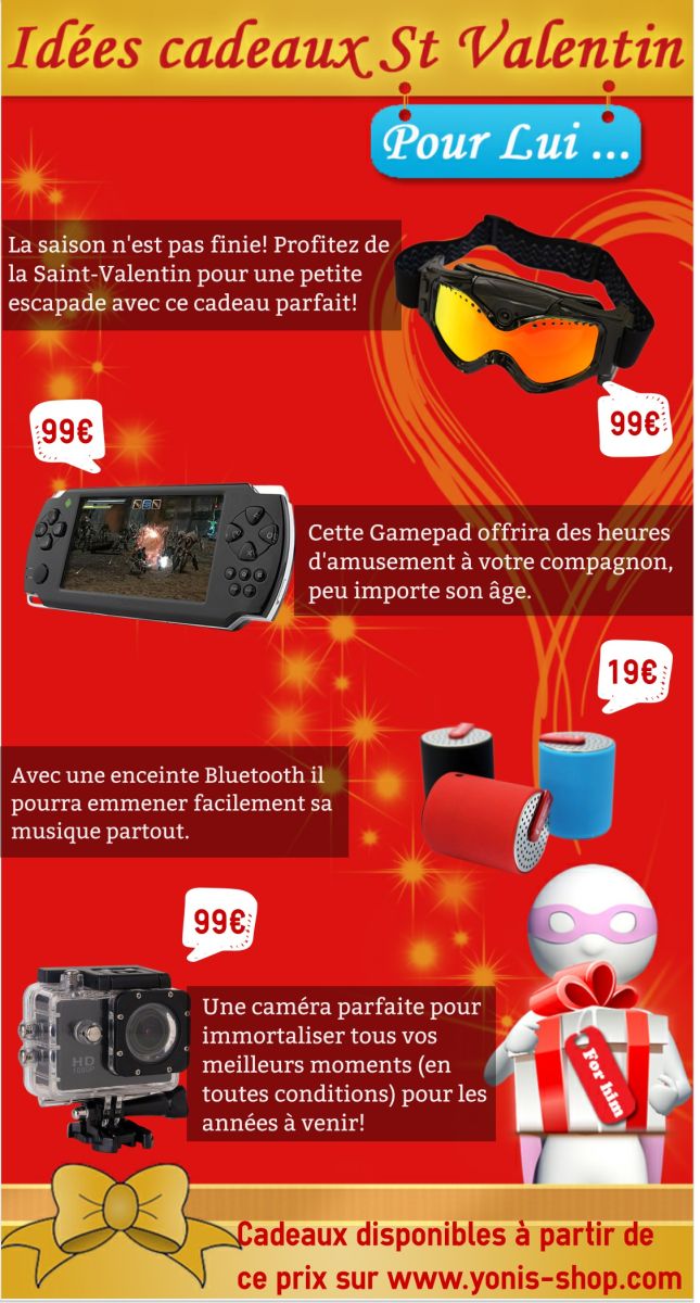 Idées cadeaux Saint Valentin pour hommes
