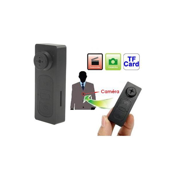 bouton de chemise cam&eacute;ra espion
