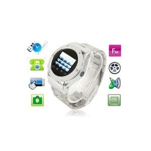montre telephone camera photo lecteur mp3 usb micro sd argent