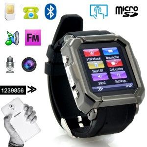 montre telephone connecte bluetooth lecteur mp3 mp4- martwatch noir