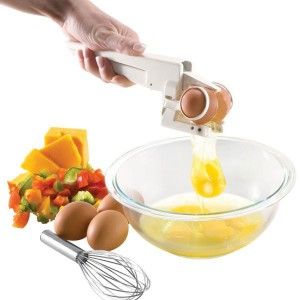 Casse &oelig;uf s&eacute;parateur blanc jaune accessoire cuisine casseur blanc