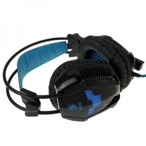  Casque micro PC gaming microphone ajustable USB noir