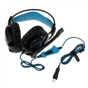 Casque micro PC gaming microphone ajustable USB noir