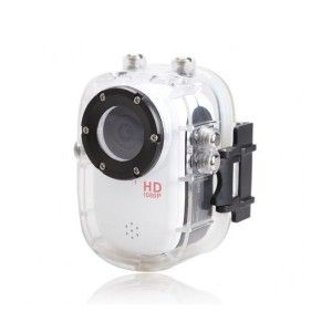 Mini cam&eacute;ra sport &eacute;tanche cam&eacute;ra embarqu&eacute;e caisson waterproof blanc